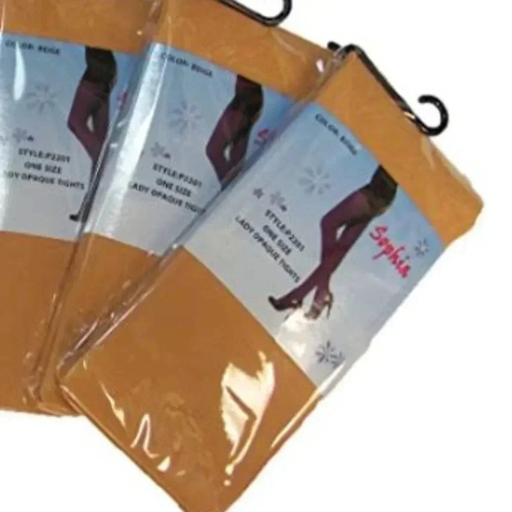 Sophia Opaque Tights Beige‎ OS- One Pkg